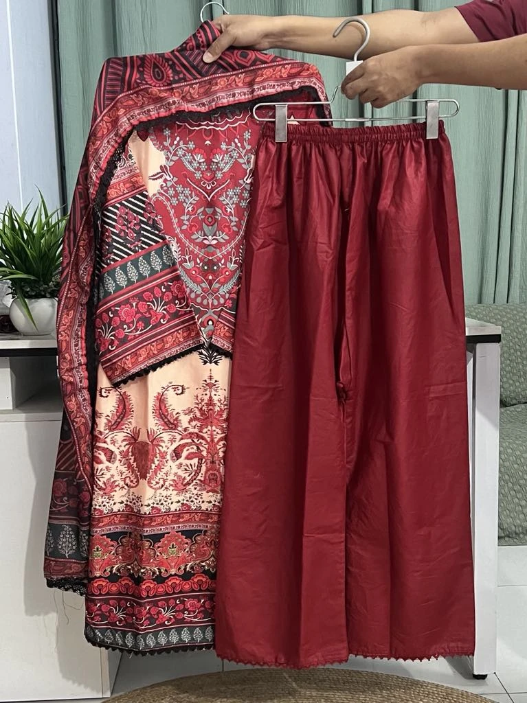 Lahore inspired Dress merun